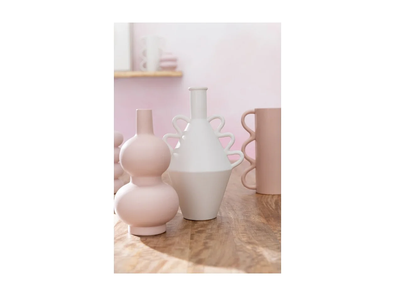 Jarrón de cerámica rosa 22x16x32 cm