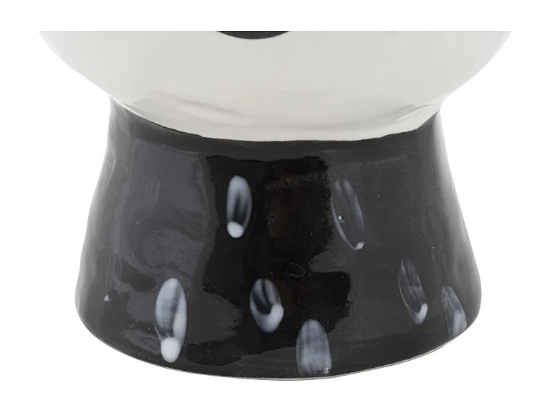 Jarrón facial de resina blanca 14x18,2 cm