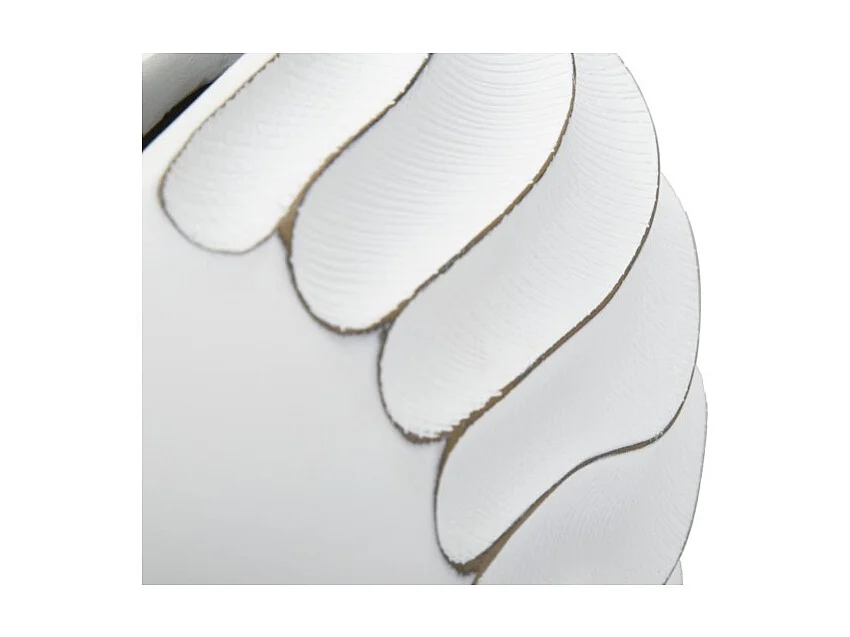 Jarrón de resina blanca 34x11,5x24,5 cm