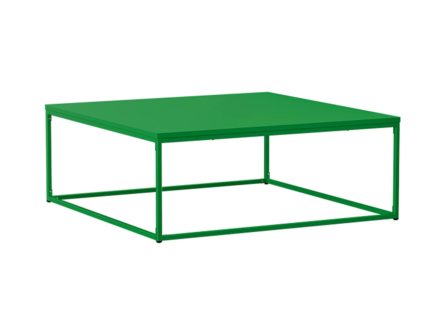 Table basse carrée moderne L90 cm vert