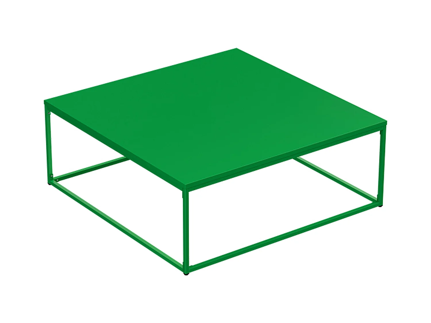 Table basse carrée moderne L90 cm vert