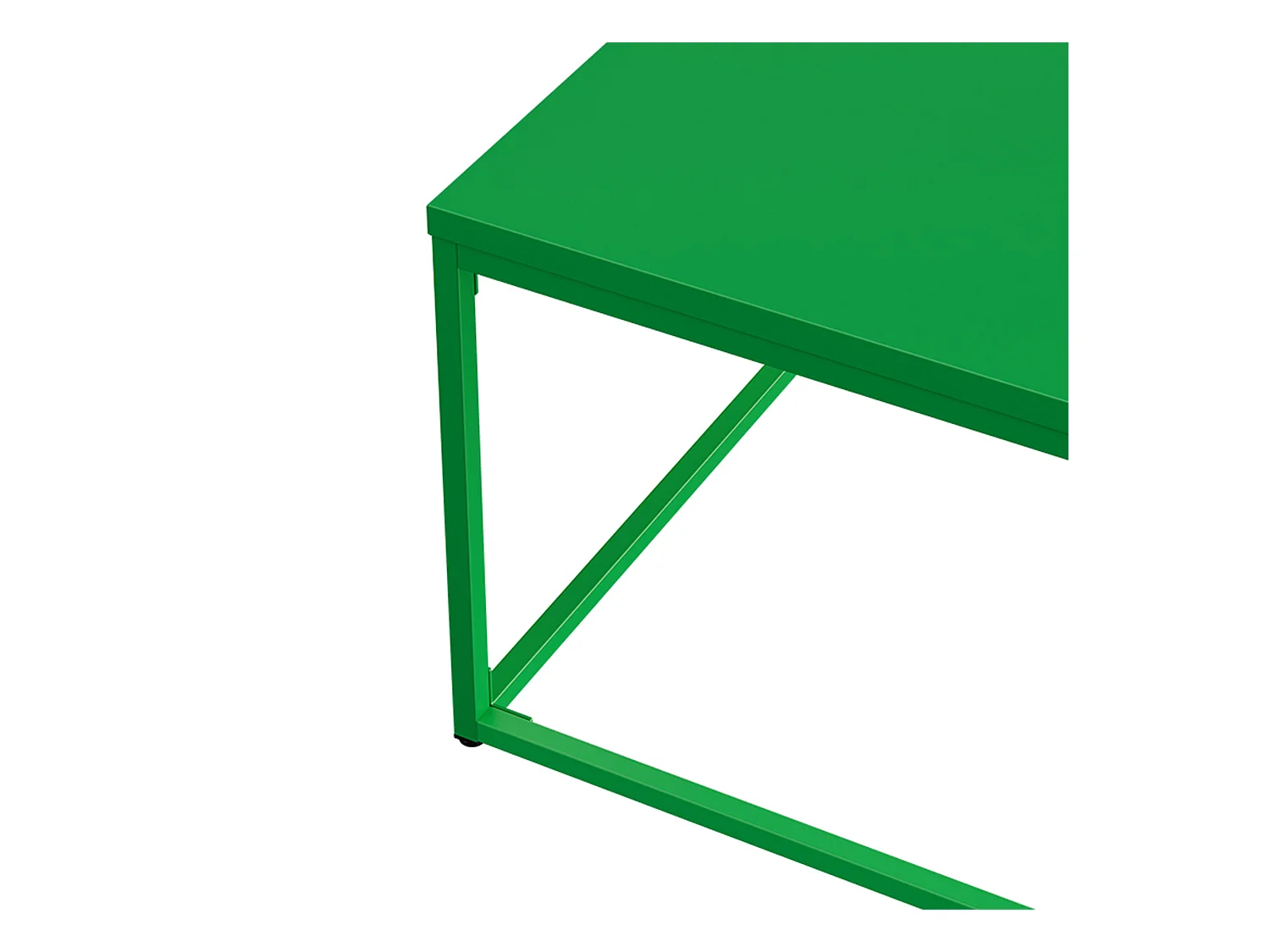 Table basse carrée moderne L90 cm vert