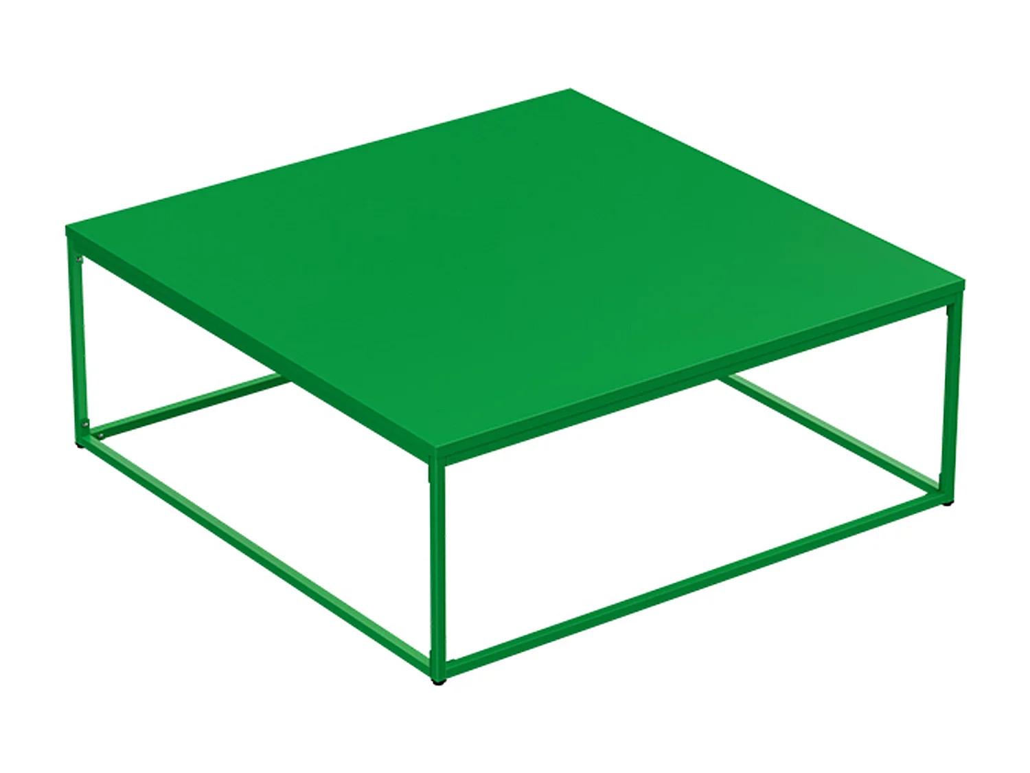 Table basse carrée moderne L90 cm vert