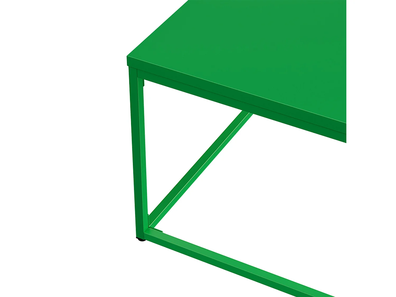 Table basse carrée moderne L90 cm vert