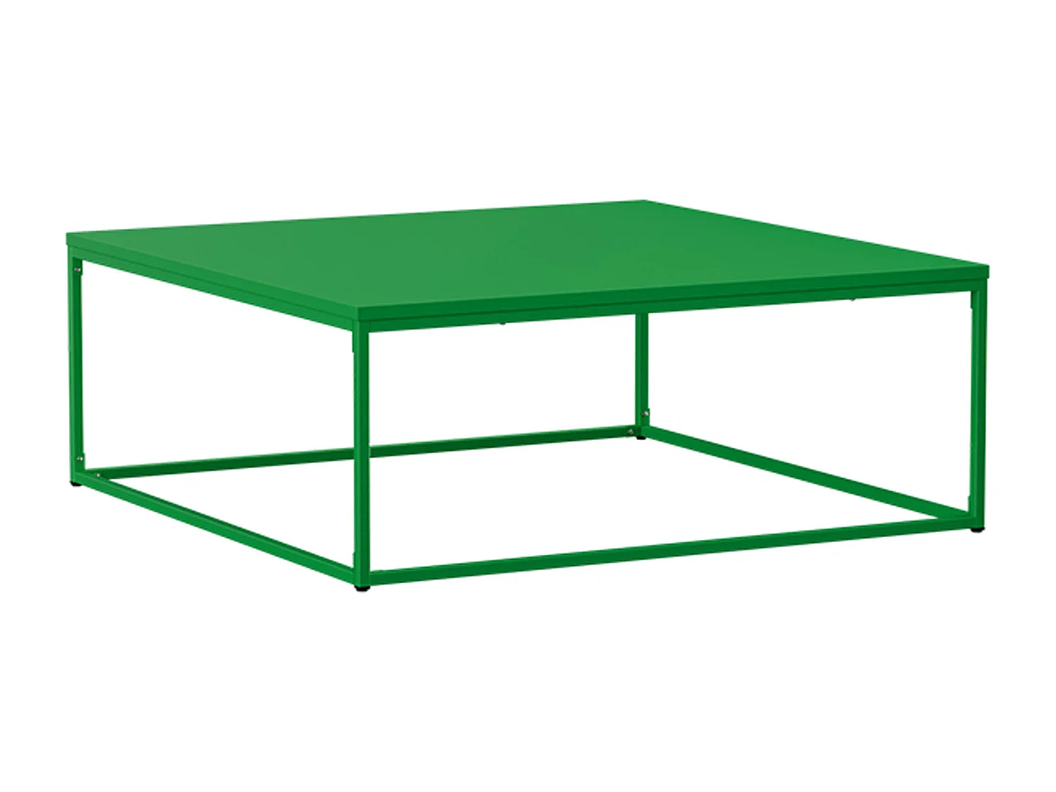 Table basse carrée moderne L90 cm vert