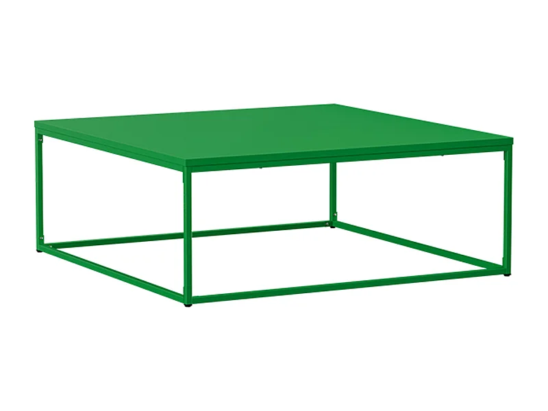 Table basse carrée moderne L90 cm vert
