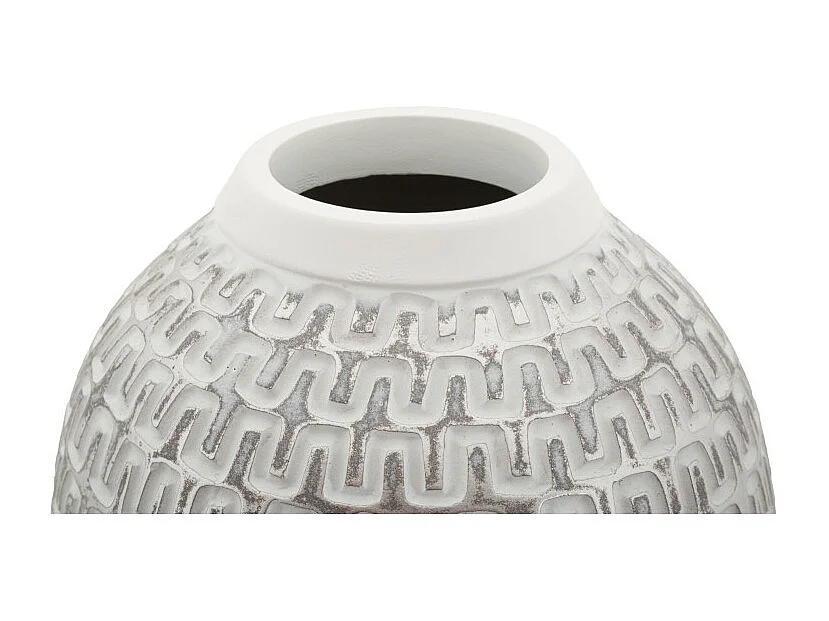 Jarrón de resina blanco 21x43 cm