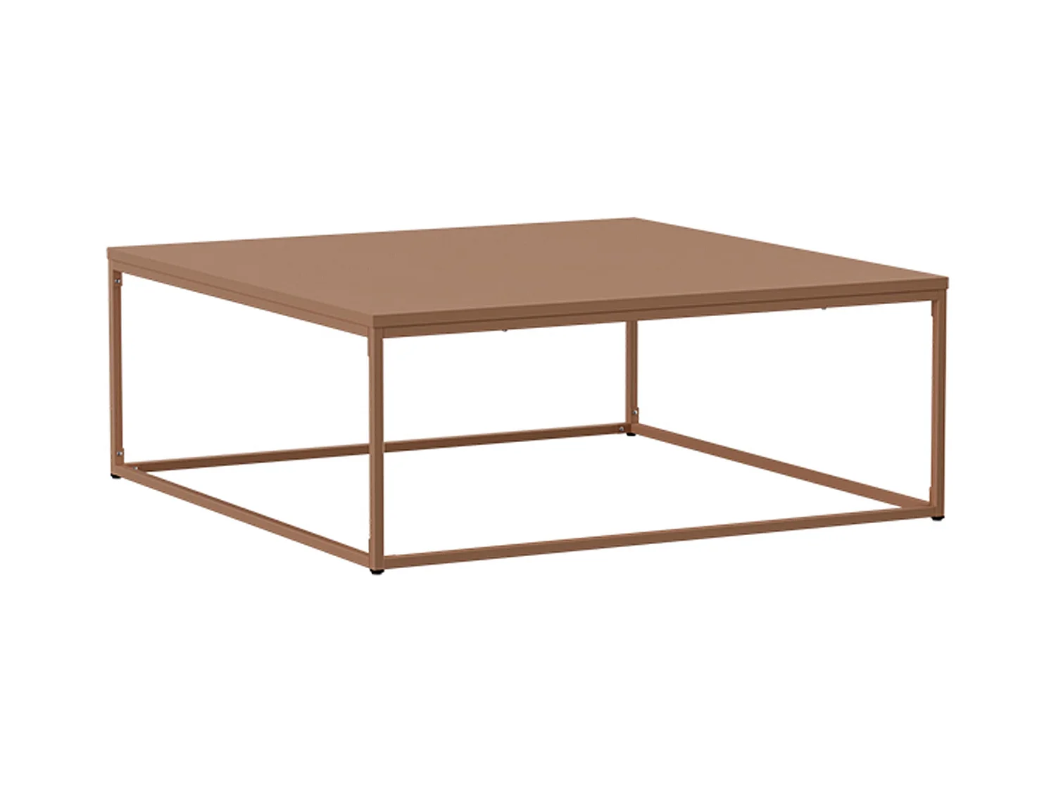 Table basse carrée moderne L90 cm marron