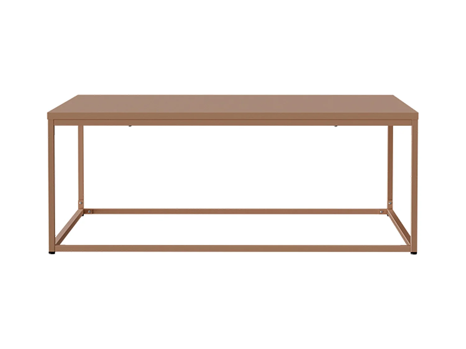 Table basse carrée moderne L90 cm marron