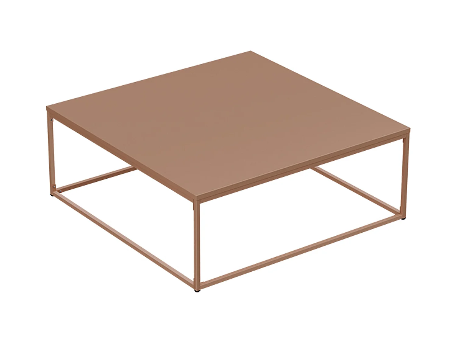 Table basse carrée moderne L90 cm marron