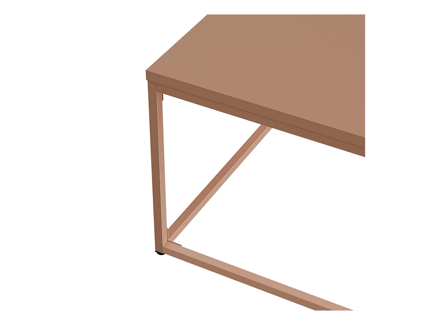 Table basse carrée moderne L90 cm marron