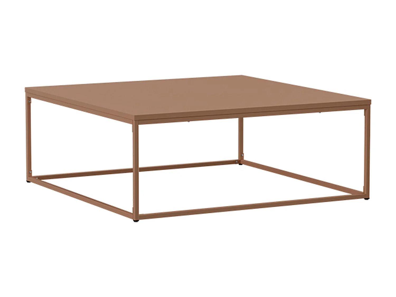 Table basse carrée moderne L90 cm marron