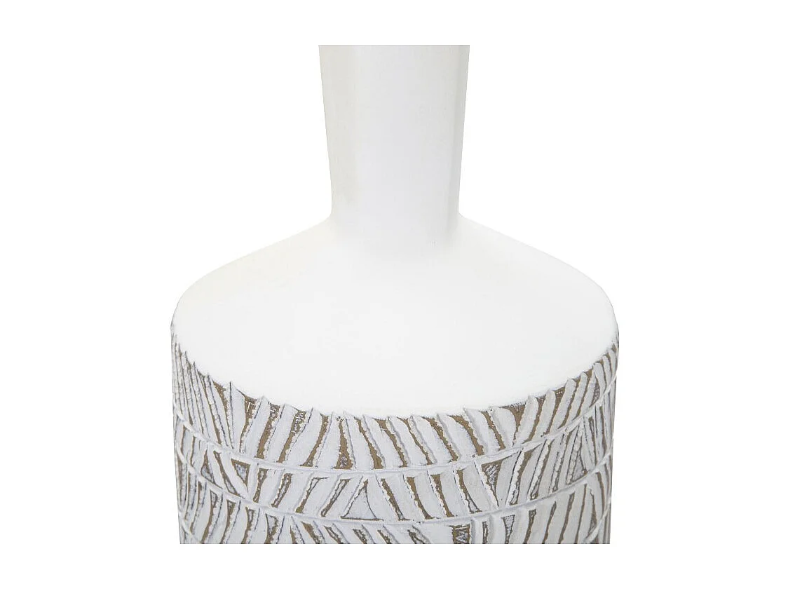 Jarrón de resina blanco 15x49,5 cm