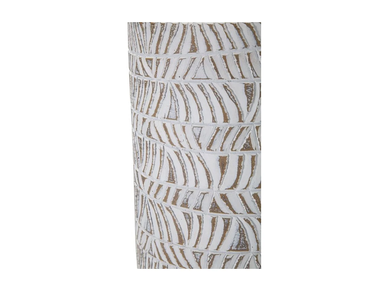 Jarrón de resina blanco 15x49,5 cm