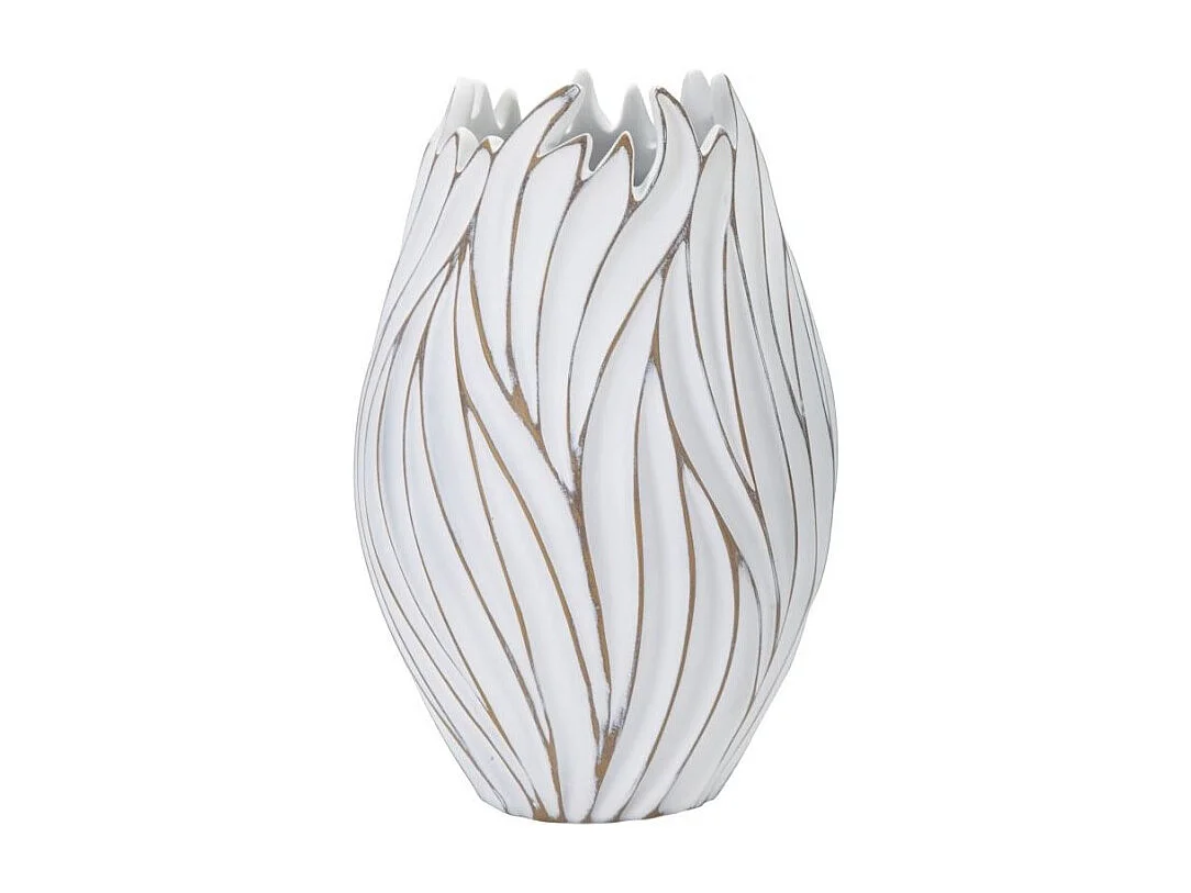 Jarrón de resina blanco 27x41,5 cm