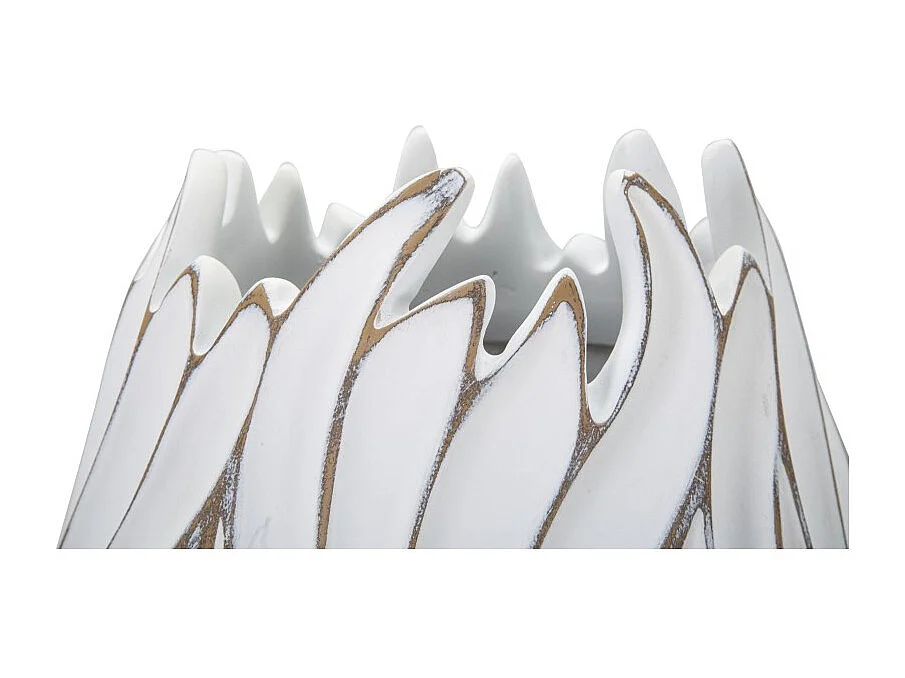 Jarrón de resina blanco 27x41,5 cm