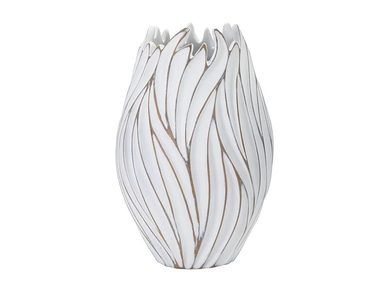 Jarrón de resina blanco 27x41,5 cm