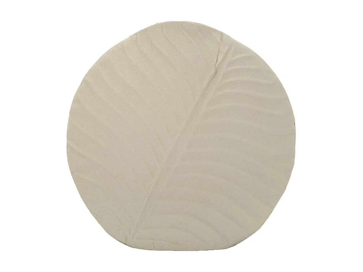 Jarrón de metal beige 32,5x13 cm