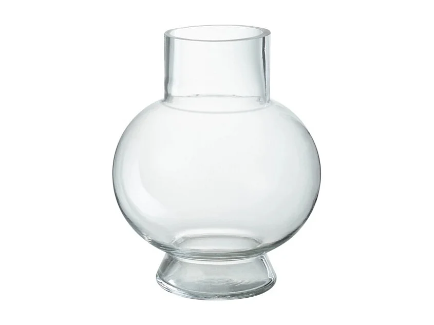 Jarrón bola de vidrio transparente 18x18x22 cm