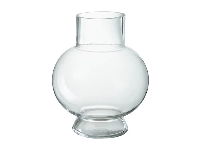 Jarrón bola de vidrio transparente 18x18x22 cm