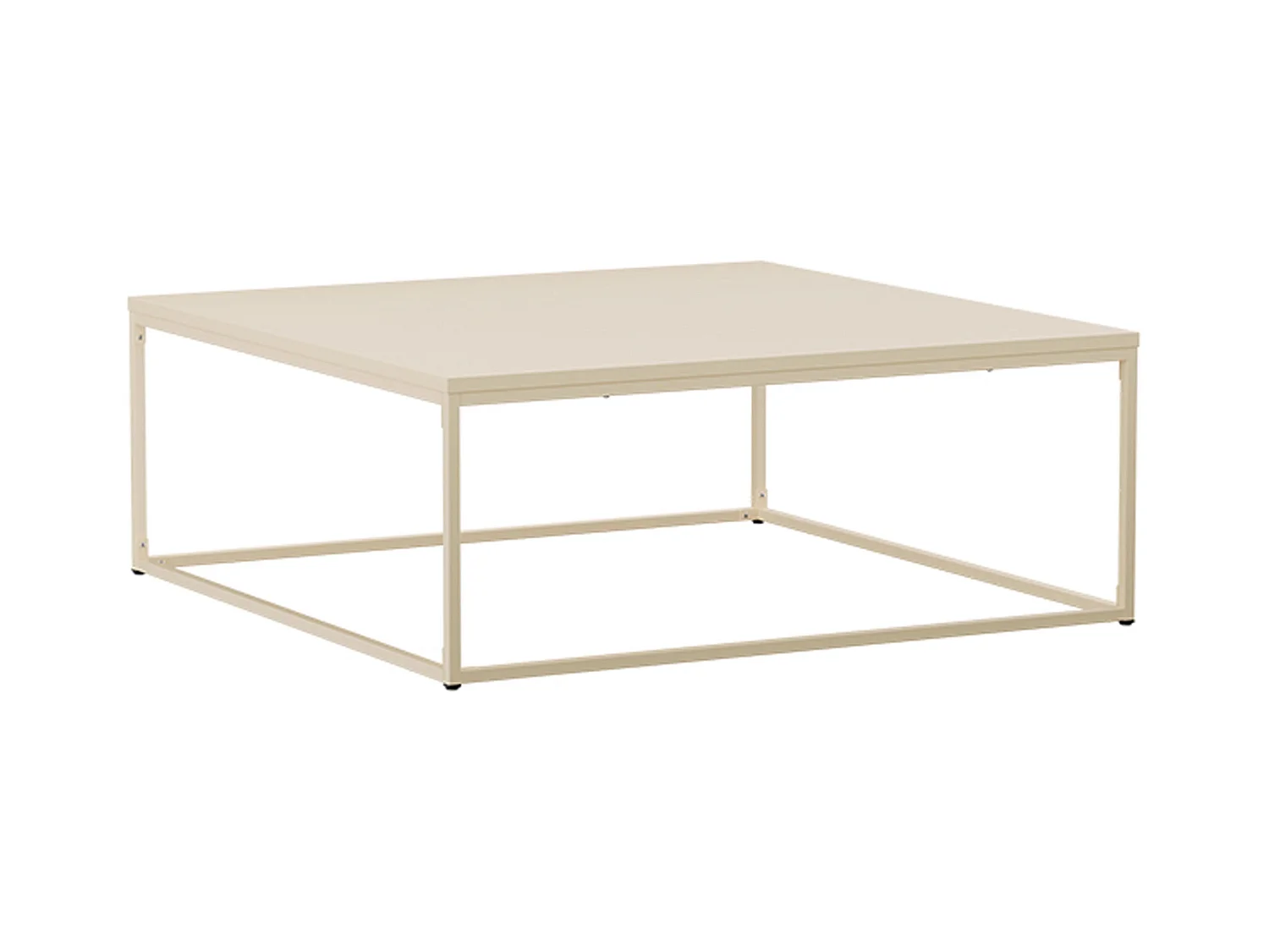 Table basse carrée moderne L90 cm écru
