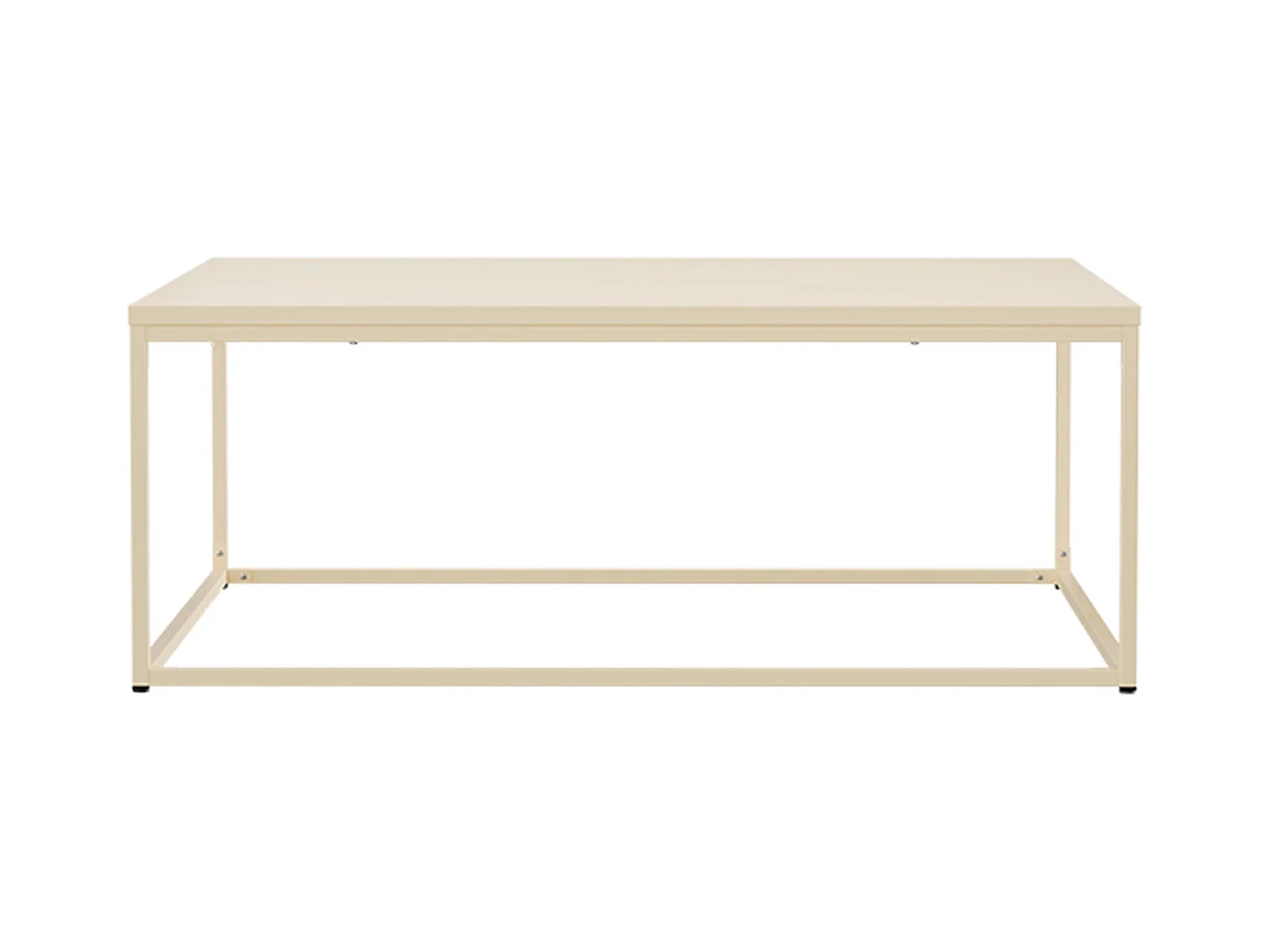 Table basse carrée moderne L90 cm écru