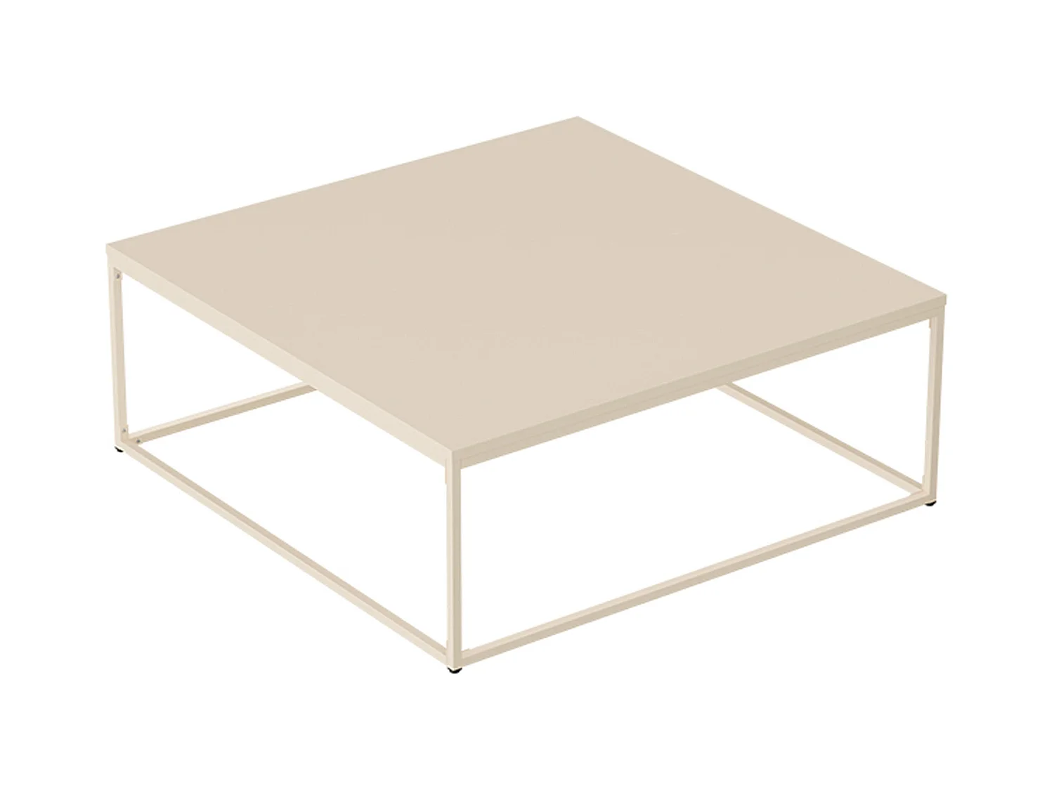 Table basse carrée moderne L90 cm écru