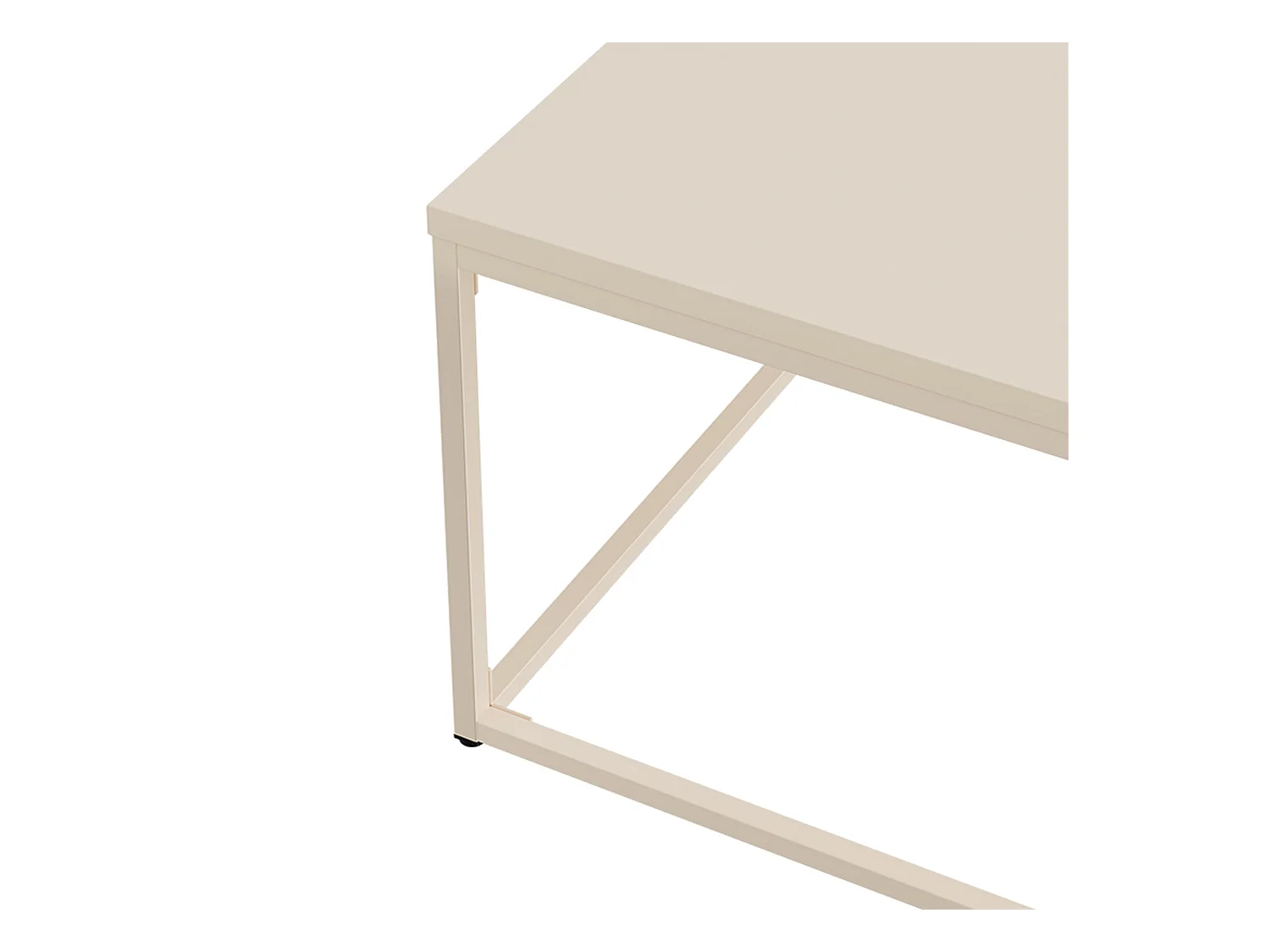 Table basse carrée moderne L90 cm écru