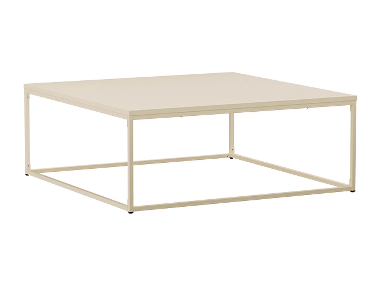 Table basse carrée moderne L90 cm écru