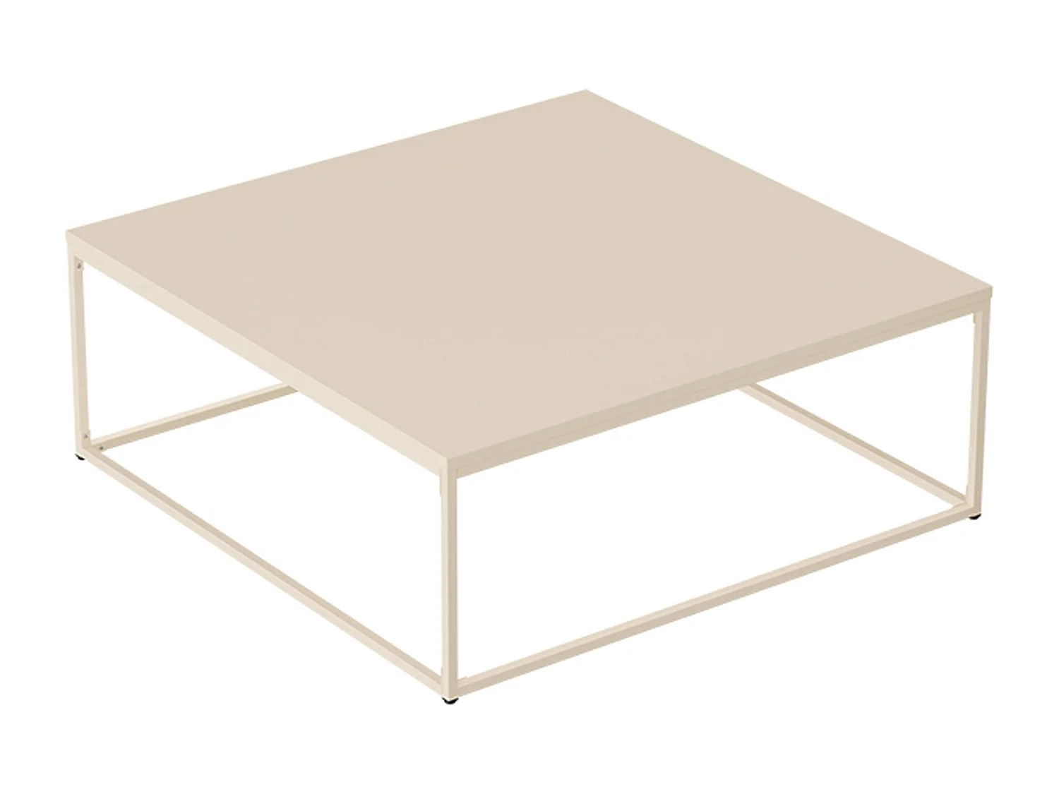 Table basse carrée moderne L90 cm écru