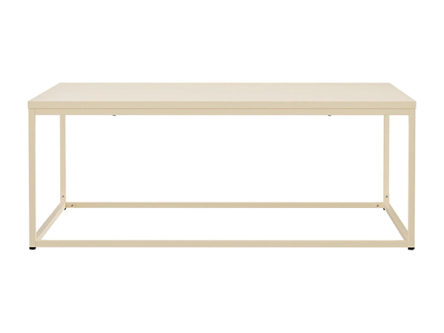 Table basse carrée moderne L90 cm écru