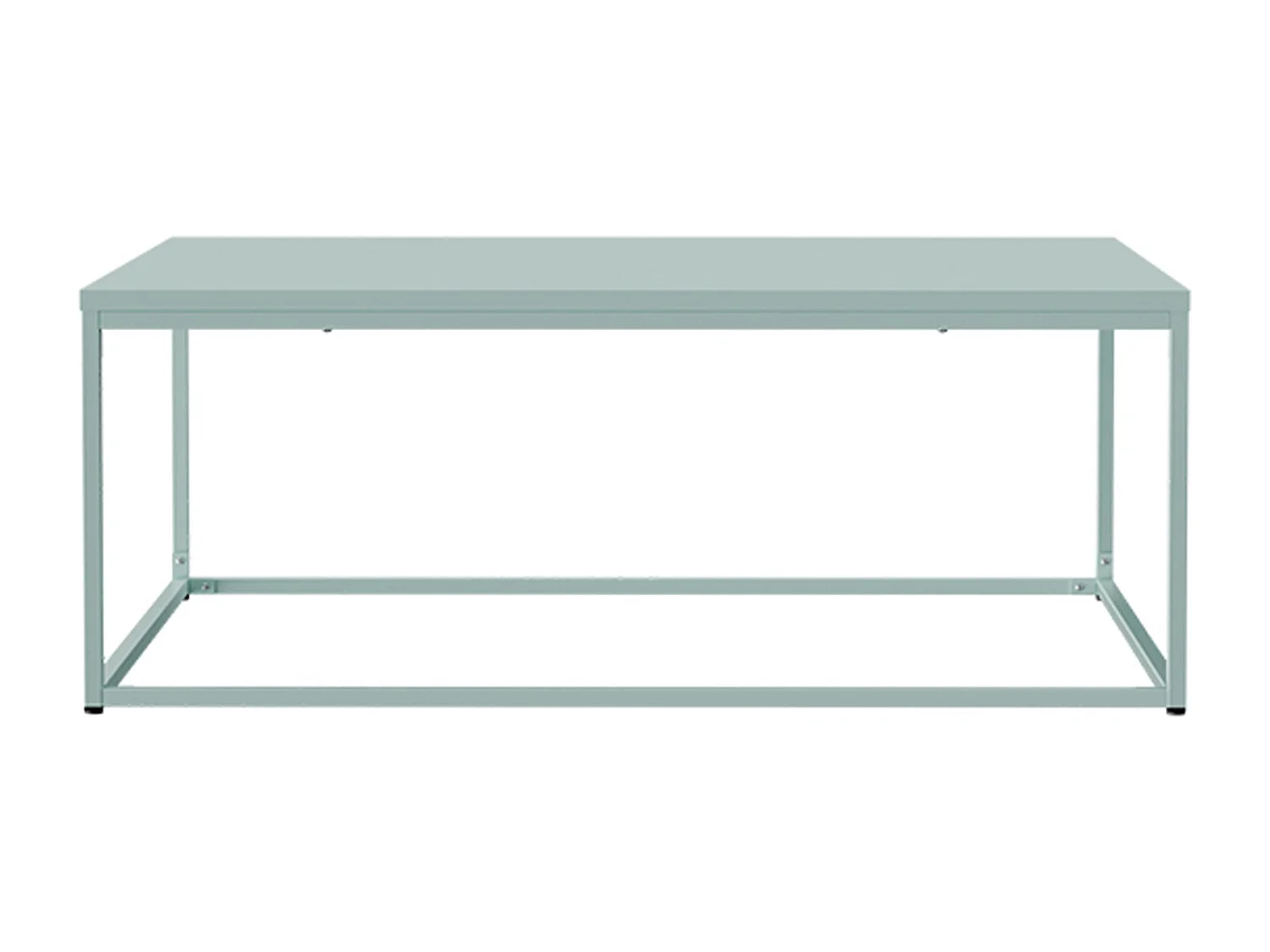 Table basse carrée moderne L90 cm vert sauge