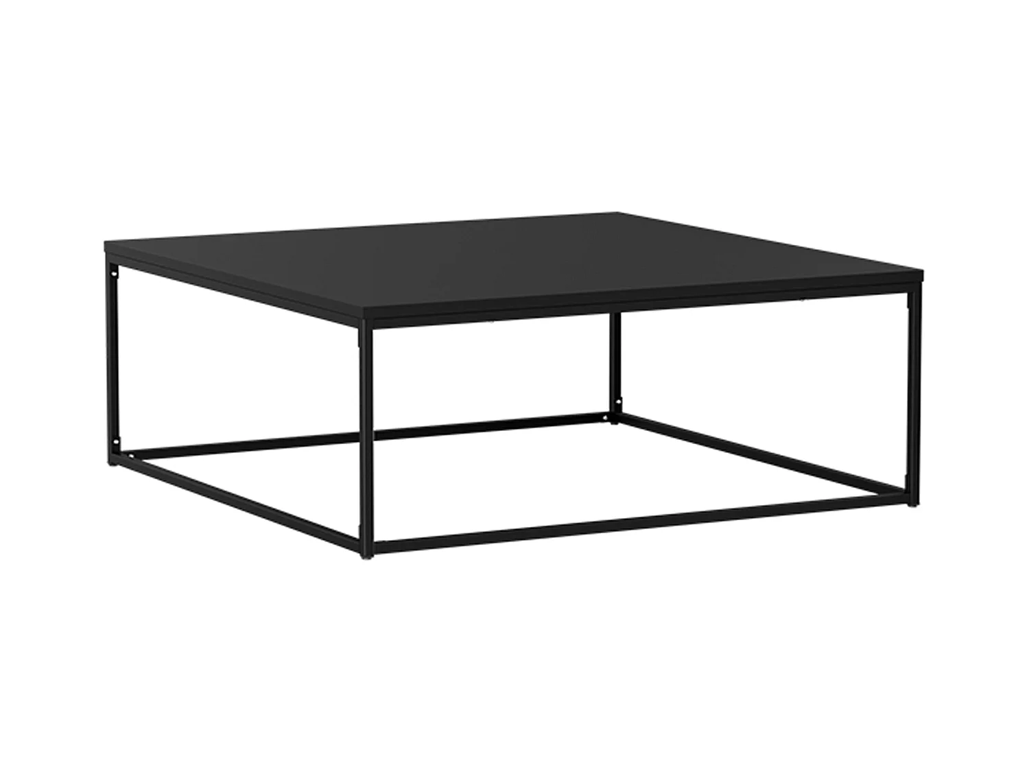 Table basse carrée moderne L90 cm noir