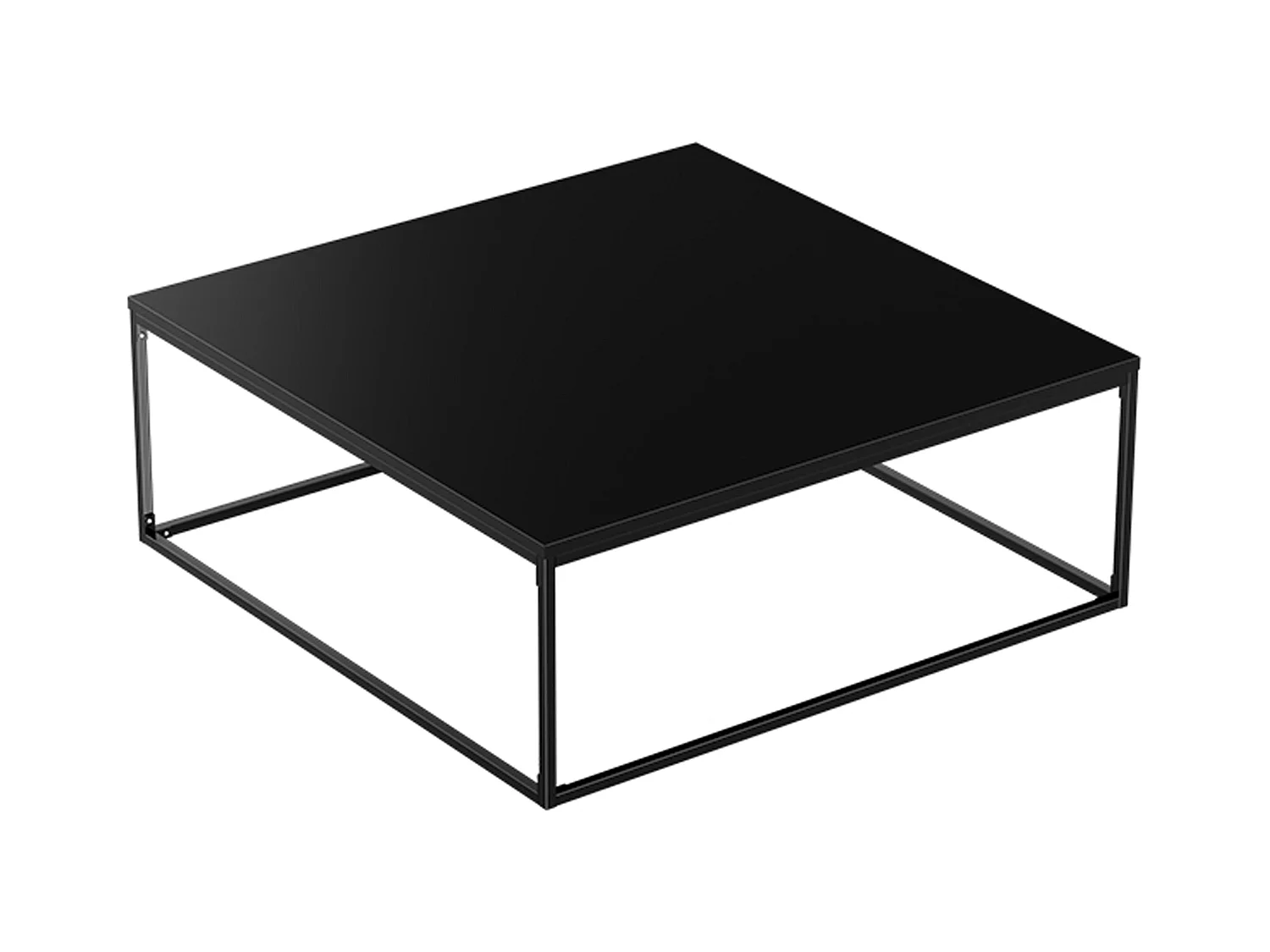 Table basse carrée moderne L90 cm noir