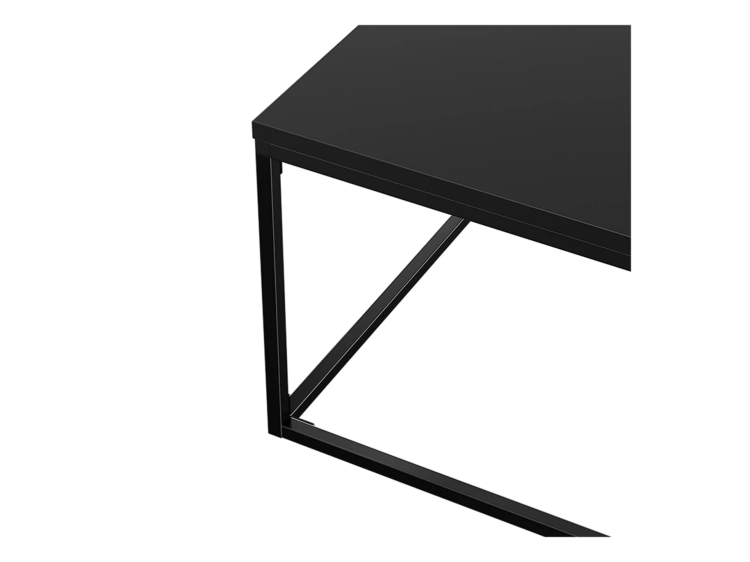 Table basse carrée moderne L90 cm noir