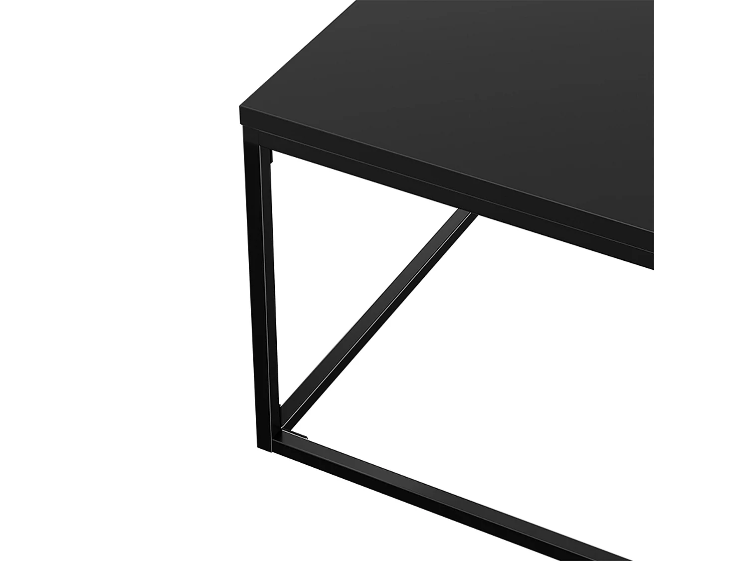 Table basse carrée moderne L90 cm noir