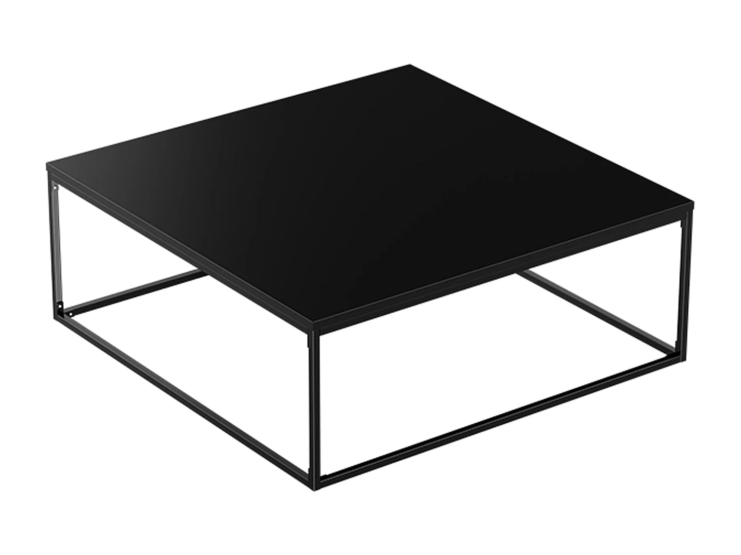 Table basse carrée moderne L90 cm noir