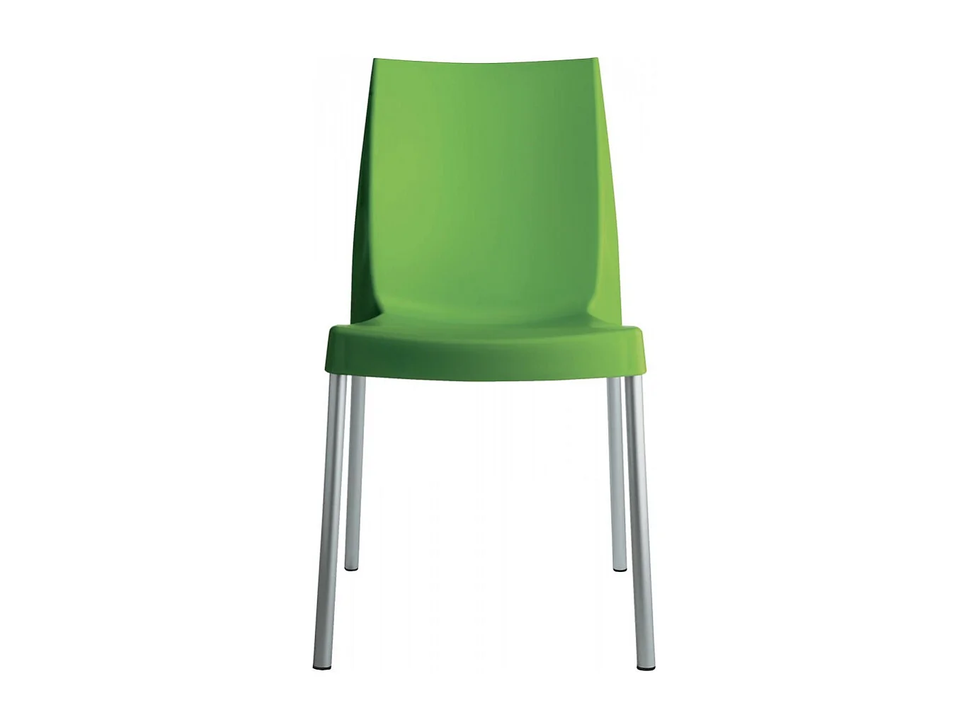 SET 2 SEDIE bar cucina in polipropilene e gambe alluminio anodizzato impilabile leggera