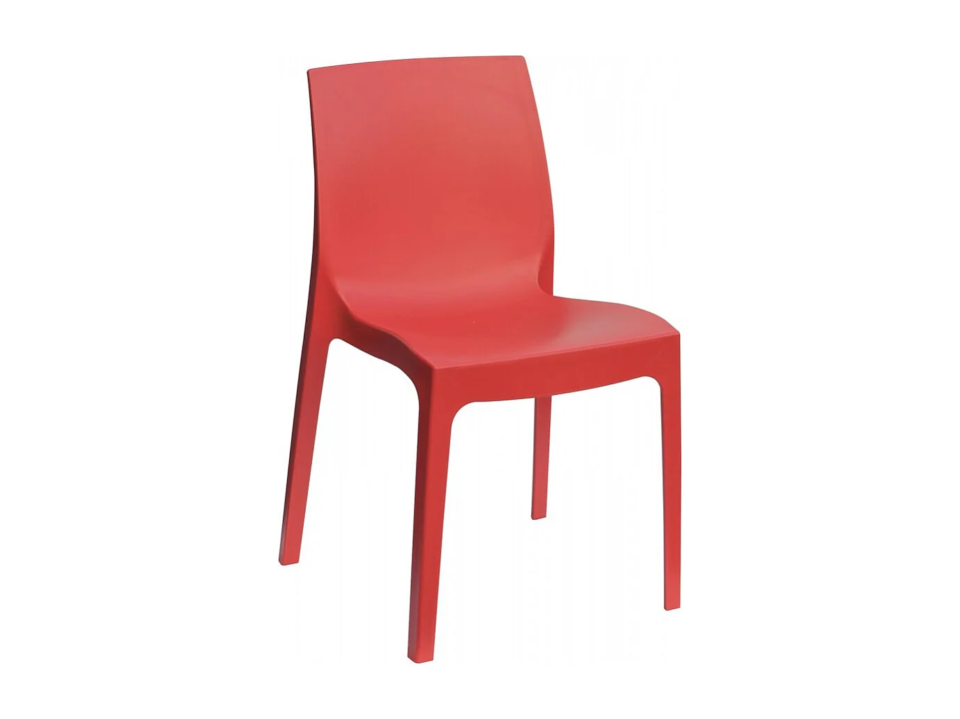 Chaise en polypropylène empilable Salle à Manger café bar Rome Grand Soleil - Rouge
