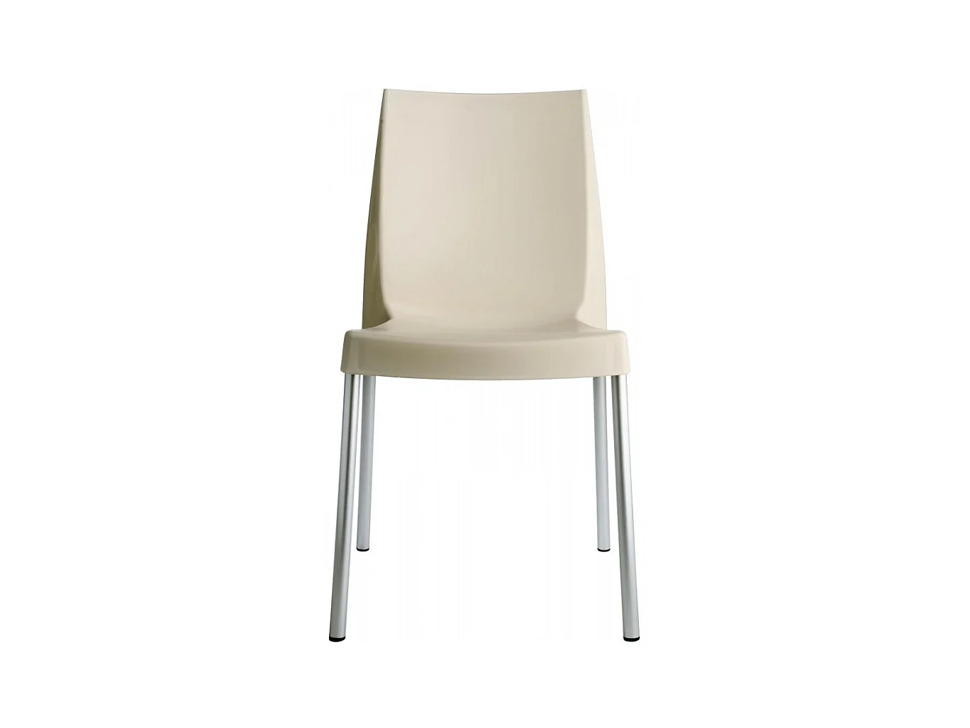 SET 2 SEDIE bar cucina in polipropilene e gambe alluminio anodizzato impilabile leggera