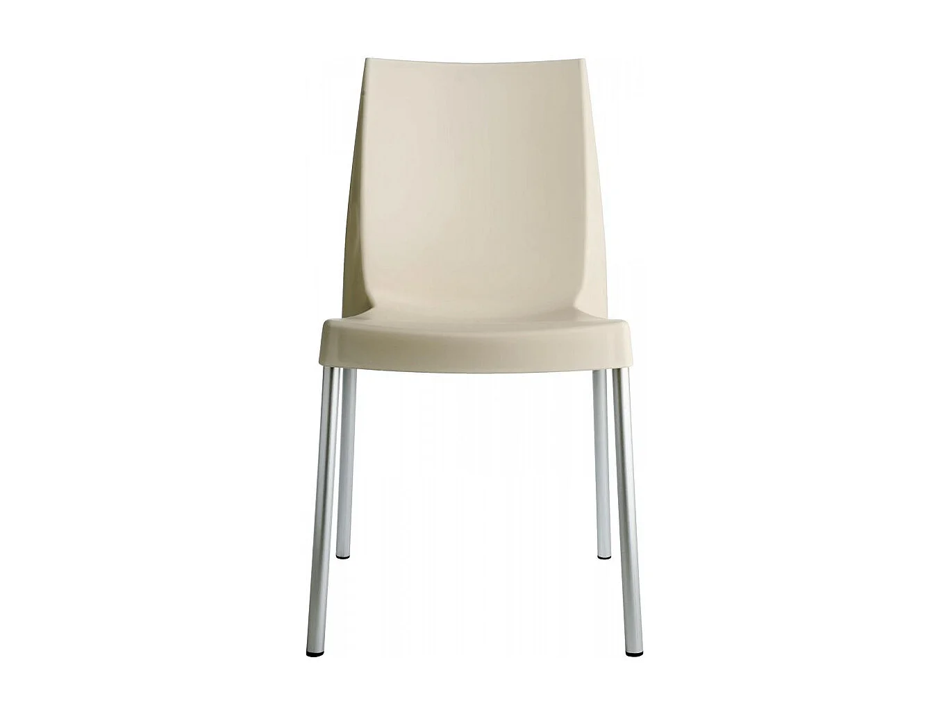 SET 2 SEDIE bar cucina in polipropilene e gambe alluminio anodizzato impilabile leggera