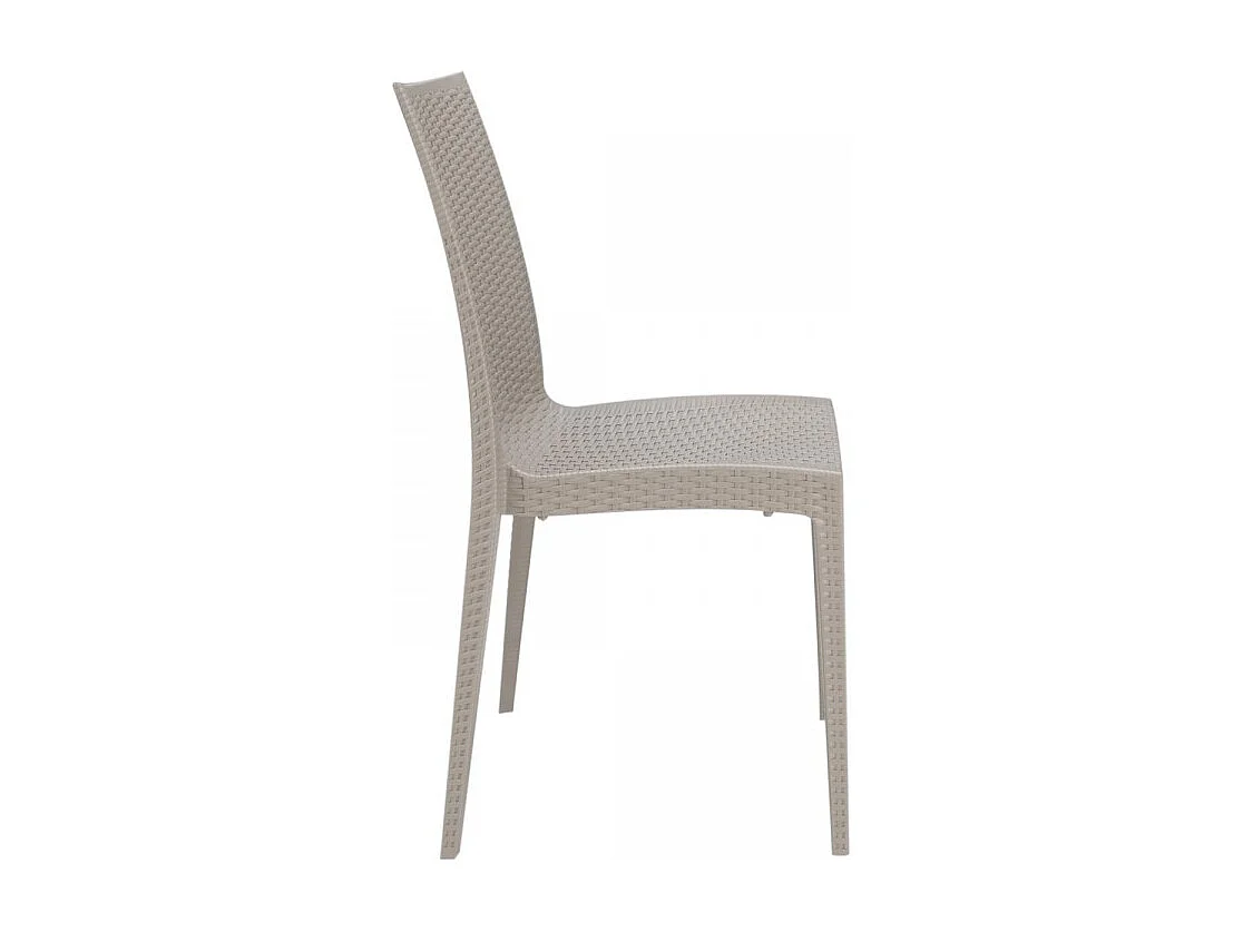 SET 2 SEDIE Poly rattan bar giardino gelateria impilabile