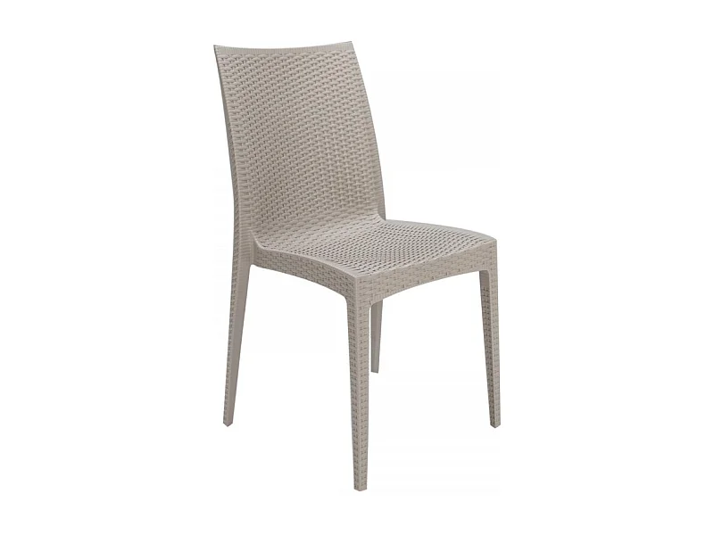 SET 2 SEDIE Poly rattan bar giardino gelateria impilabile