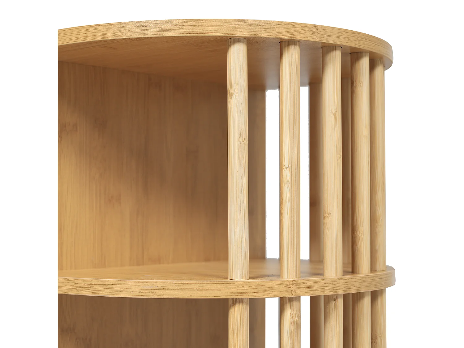 Buffet aspect chêne 160x40x75cm - avec 6 tiroirs - avec étagères ouvertes - conception romane - Naturel