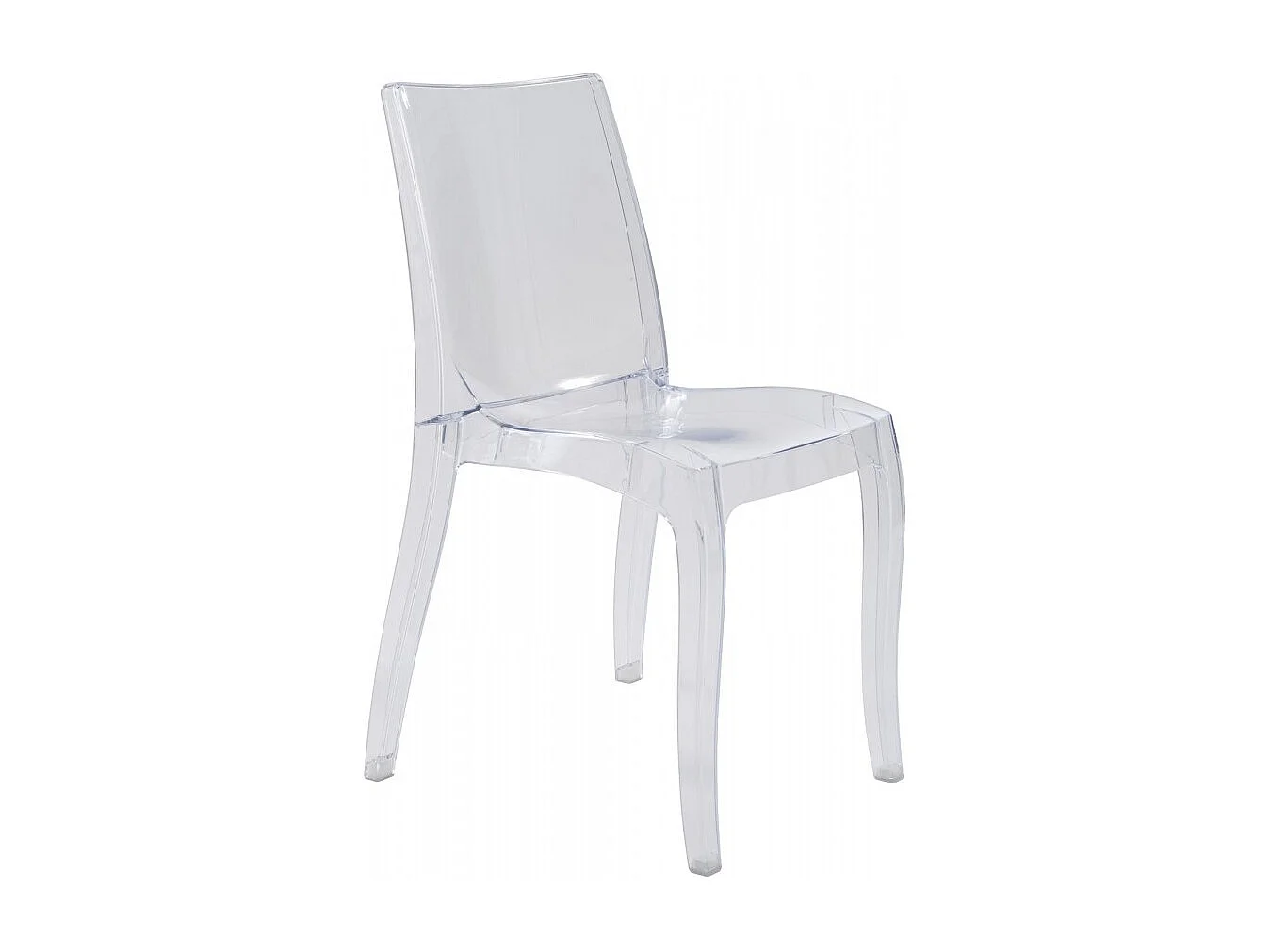 Cristal Light Grand Soleil Design stapelbare Stühle aus transparentem Polycarbonat für Küche und Bar - Transparent