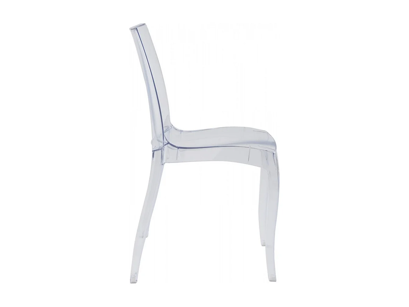 Chaise salle à manger bar transparent empilable Cristal Light polycarbonate Grand Soleil Design - Transparent
