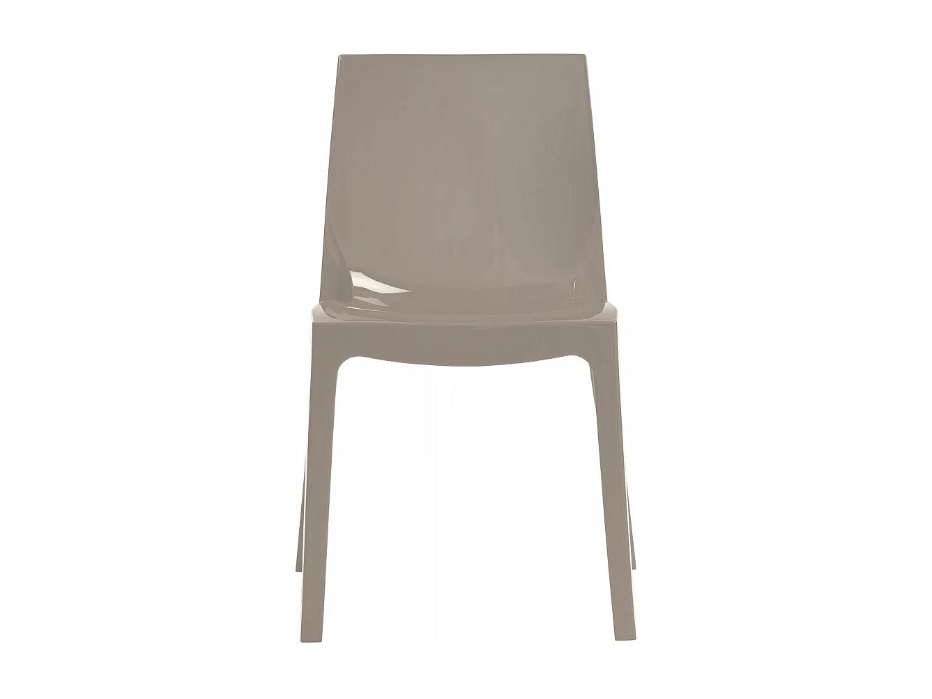 SET 2 SEDIE lucide per cucina e bar in polipropilene impilabile