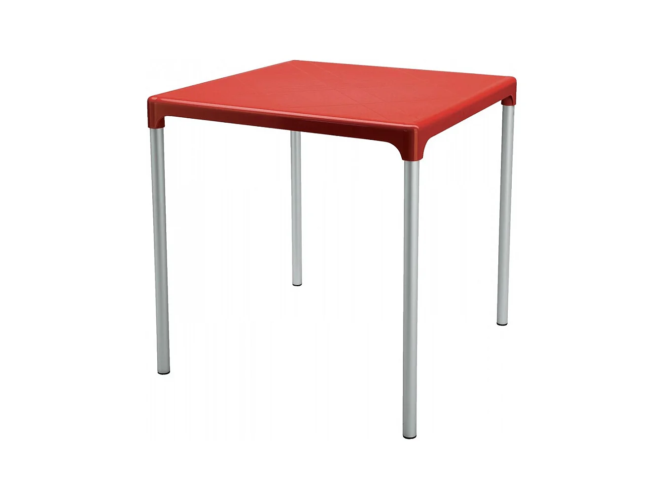 SET 10 TAVOLI quadrati 70x70 Con Gambe In Alluminio anodizzato