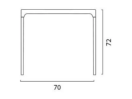 SET 10 TAVOLI quadrati 70x70 Con Gambe In Alluminio anodizzato
