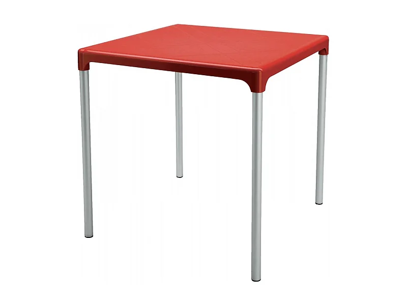 SET 10 TAVOLI quadrati 70x70 Con Gambe In Alluminio anodizzato